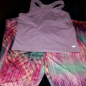 Workout Leggings & Lavender Top